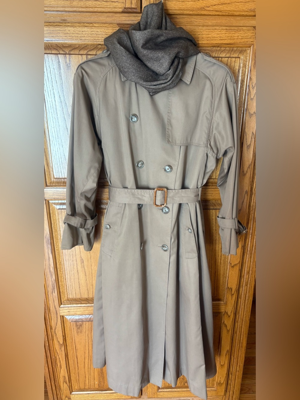 Vintage Fox Run by Little Foxes International Maxi Belted Trench Coat